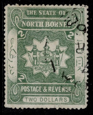 north-borneo-qv-sg84-2-dull-green-fine-used-cat-95