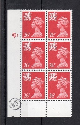 26p-wales-regional-unmounted-mint-plate-1-block-cat-35