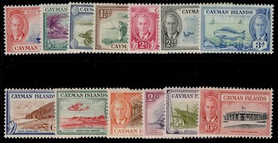 cayman-islands-gvi-sg135-147-1950-complete-set-m-mint-cat-90