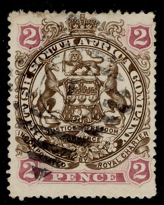 rhodesia-qv-sg68-2d-brown-mauve-used