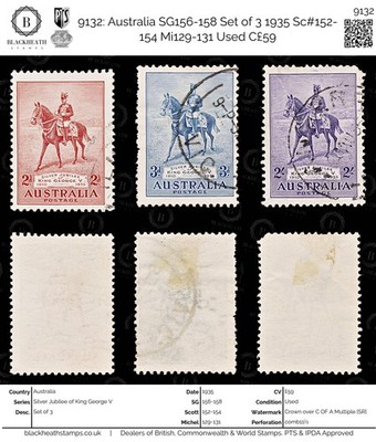 9132-australia-sg156-158-set-of-3-1935-sc-152-154-mi129-131-used-c59