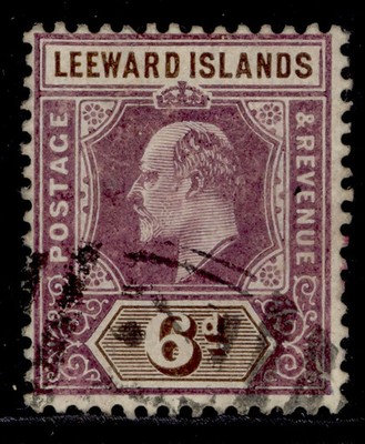 leeward-islands-edvii-sg34-6d-dull-purple-brown-used-cat-120-wmk-mult