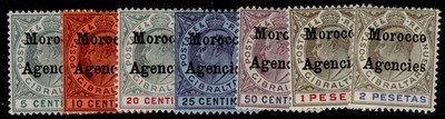morocco-agencies-gb-edvii-sg17-23-1903-05-complete-set-m-mint-cat-200