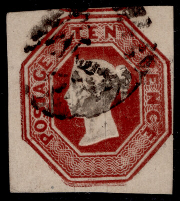 gb-qv-sg57-scarce-10d-brown-cut-square-fine-used-cat-1500