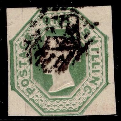 gb-qv-sg55-scarce-1s-green-cut-square-fine-used-cat-750