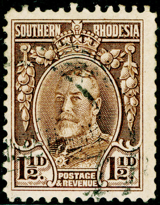 rhodesia-sg16c-1d-chocolate-used-cat-38-perf-12
