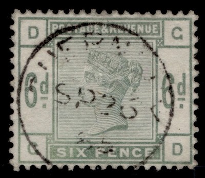 gb-qv-sg194-6d-dull-green-fine-used-cat-100-cds-gd