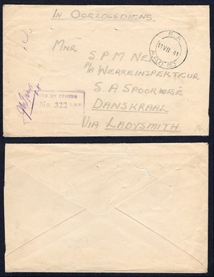 kut-eaf-wwii-1941-in-oorlogsdiens-stampless-censored-cover-to-danskraal