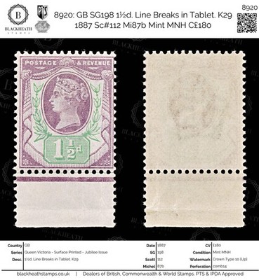 8920-gb-sg198-1d-line-breaks-in-tablet-k29-1887-sc-112-mi87b-mint-mnh-c180