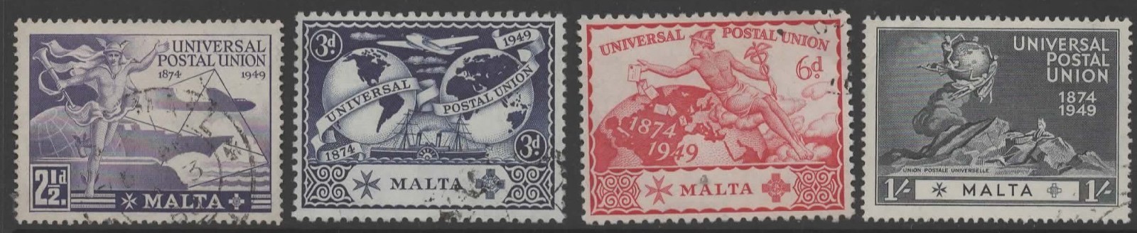 malta-sg251-4-1949-upu-used