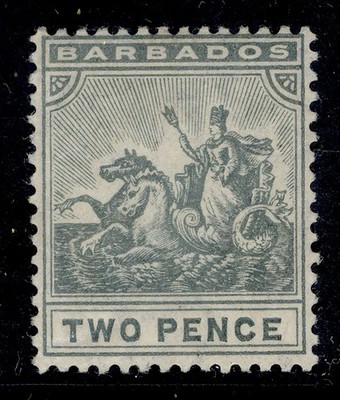 barbados-gv-sg166-2d-greyish-slate-nh-mint-cat-12