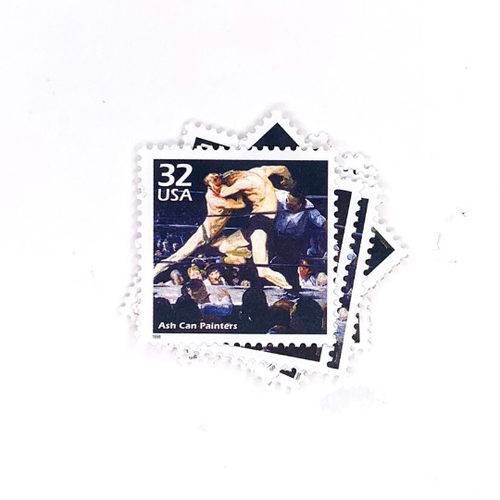 10-x-ash-can-school-32-cents-unused-unused-us-postage-stamps-painters-boxing