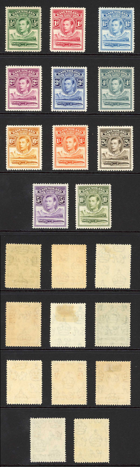 basutoland-sg18-28-kgvi-set-of-11-m-m-cat-130-pounds