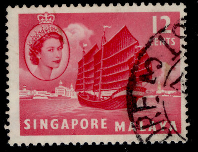 singapore-qeii-sg45-12c-rose-carmine-fine-used
