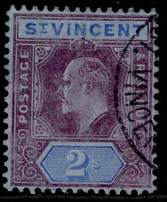 st-vincent-edvii-sg91-2s-purple-bright-blue-blue-fine-used-cat-50