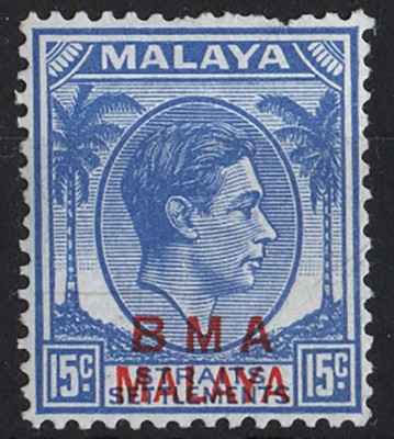 malaya-bma-1945-15c-bright-ultramarine-chalky-sg12b-um-but-perf-faults-