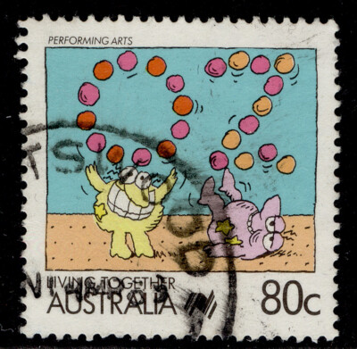 australia-qeii-sg1133-1988-80c-performing-arts-fine-used