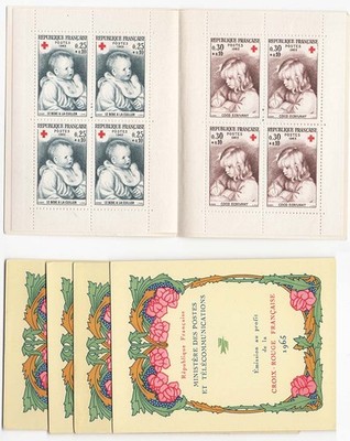 france-1965-red-cross-booklet-sgxsb15-5x-fine-examples-cheap-to-clear