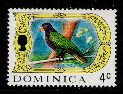 dominica-qeii-sg276a-4c-imperial-amazon-nh-mint-glazed-paper