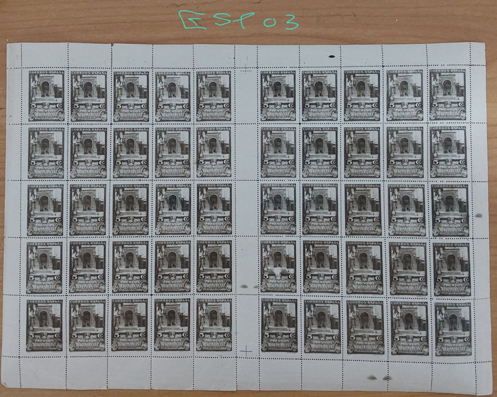 spain-1930-edifil-568-mnh-sheet-of-50-pro-union-iberoamericana-seville-esp03