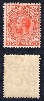 falkland-is-sg61c-1d-orange-vermilion-u-m-cat-7-50-pounds
