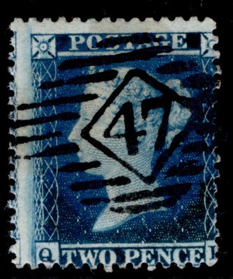 gb-qv-sg34-2d-blue-plate-5-lc14-fine-used-cat-50