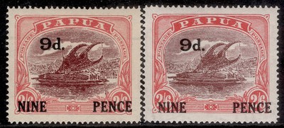 aus-papua-bng-gv-sg124-126-9d-on-2s-6d-paper-varieties-m-mint-cat-28