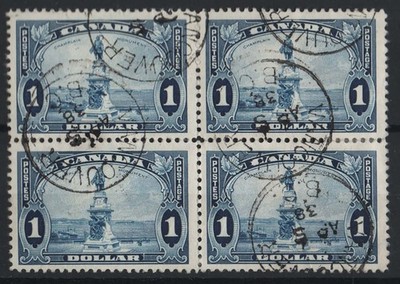canada-1935-1-monument-vfu-blk-of-4-sg351-seldom-seen-in-blocks-c64