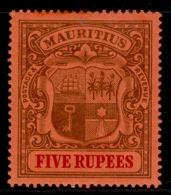 mauritius-edvii-sg155-5r-purple-carmine-red-lh-mint-cat-140