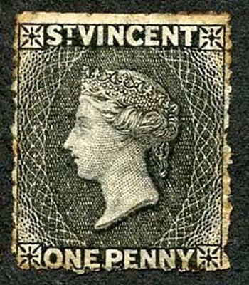 st-vincent-sg15-1d-black-wmk-small-star-rough-perf-14-to-16-mint-toned-cat-60
