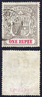 mauritius-sg153-1r-grey-black-and-carmine-wmk-cc-used-cat-70-pounds