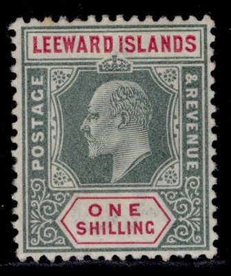 leeward-islands-edvii-sg26-1s-green-carmine-lh-mint-cat-12