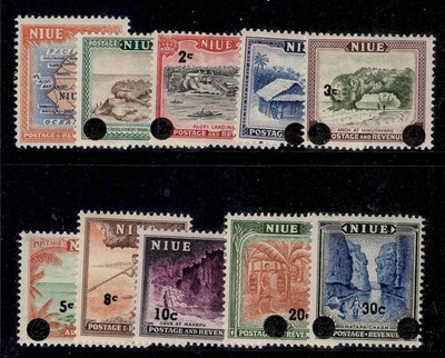 new-zealand-niue-qeii-sg125-134-1967-decimal-currency-set-nh-mint