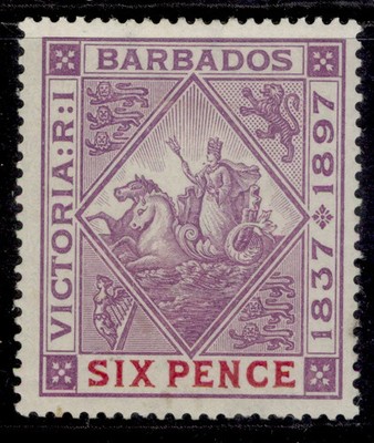 barbados-qv-sg121-6d-mauve-carmine-m-mint-cat-55