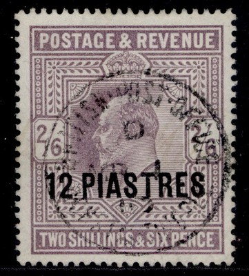 british-levant-gv-sg33a-12pi-dull-greyish-purple-fine-used-cat-55