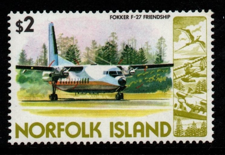 norfolk-island-sg250-1980-2-aeroplanes-mnh