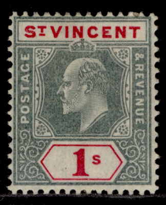 st-vincent-edvii-sg90-1s-green-carmine-m-mint-cat-38-ordinary
