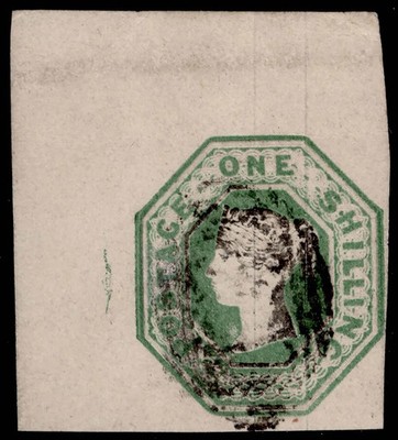 gb-qv-sg55-scarce-1s-green-cut-square-fine-used-cat-750-corner-marginal