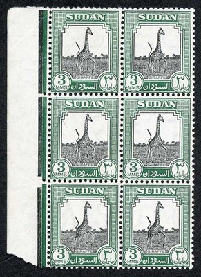 sudan-1951-sg125-3m-black-and-green-u-m-block-of-six