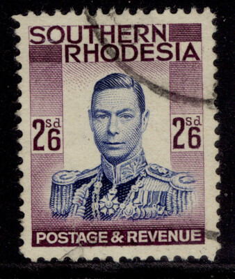 southern-rhodesia-gvi-sg51-2s-6d-ultramarine-purple-fine-used