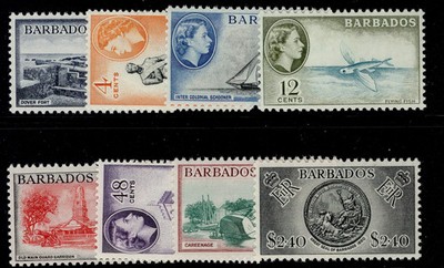 barbados-qeii-sg312-319-1964-65-complete-set-nh-mint-cat-22