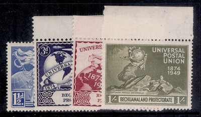 bechuanaland-protectorate-gvi-sg138-141-1949-anniversary-of-upu-set-nh-mint