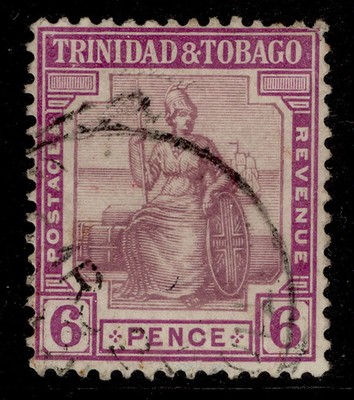 trinidad-tobago-gv-sg153b-6d-dull-purple-mauve-fine-used