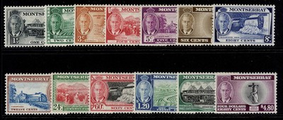 montserrat-gvi-sg123-135-1951-complete-set-m-mint-cat-80