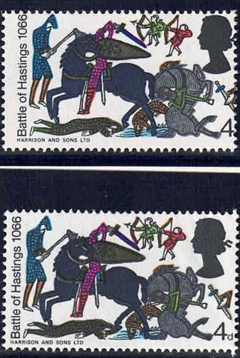 qeii-1966-sg705-battle-of-hastings-4d-shift-to-right-u-m-with-normal