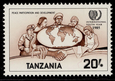 tanzania-qeii-sg454-1986-20s-reddish-brown-pale-brown-black-nh-mint