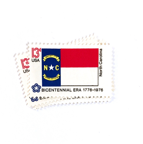 5-x-north-carolina-state-flag-13-cents-1976-unused-us-postage-stamps-nc