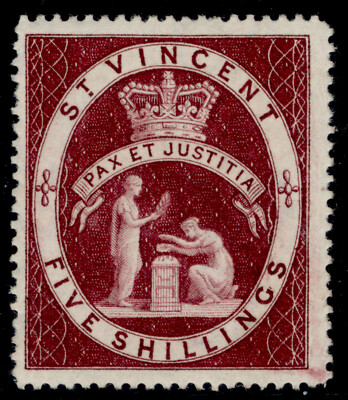 st-vincent-qv-sg53b-5s-brown-lake-vlh-mint-cat-35