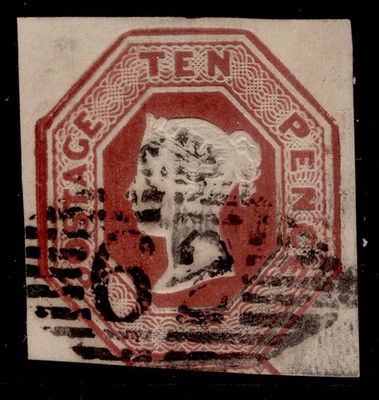 gb-qv-sg57-scarce-10d-brown-cut-square-used-cat-1200-ireland