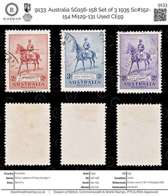 9133-australia-sg156-158-set-of-3-1935-sc-152-154-mi129-131-used-c59
